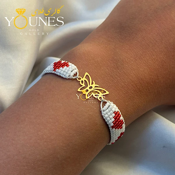 دستبند میوکی شاپرک طلا